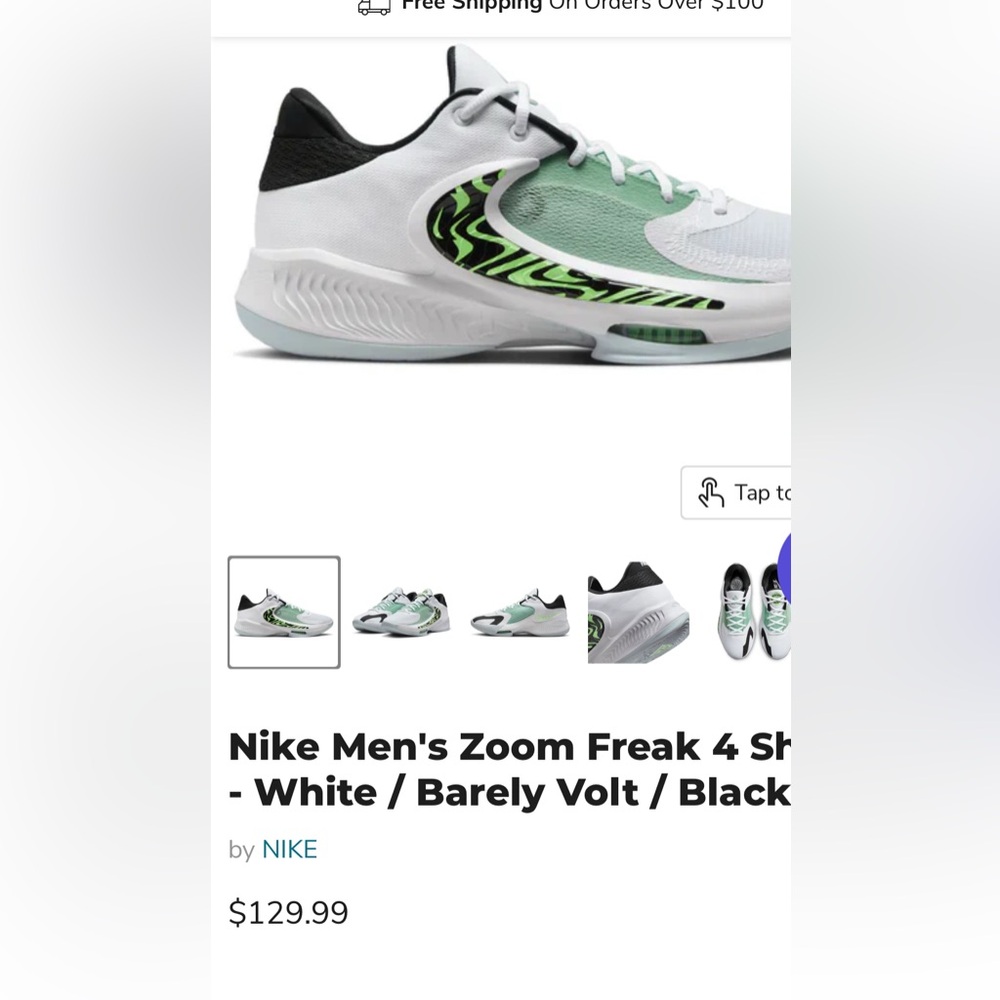 Nike Green and White Sneakers with Modern Design